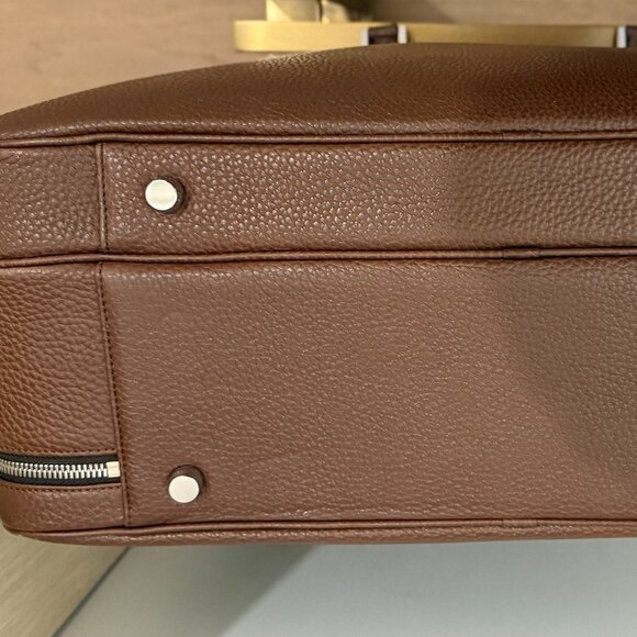 Aspinal London 48 Hour Mount Street Duffle Weekender Brown Leather Travel Bag - Picture 6 of 8